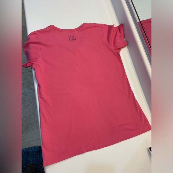 Life is Good Pink t-shirt Top - Picture 5 of 6